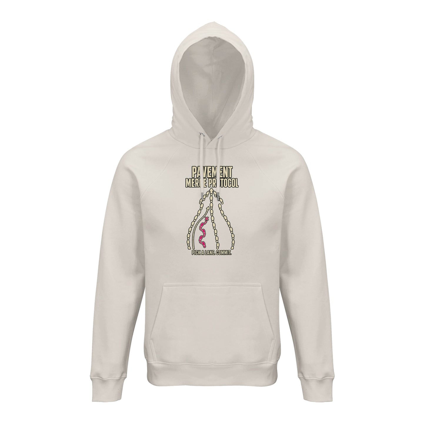 Pavement Merge Protocol — Pick a Lane Hoodie — product view 1