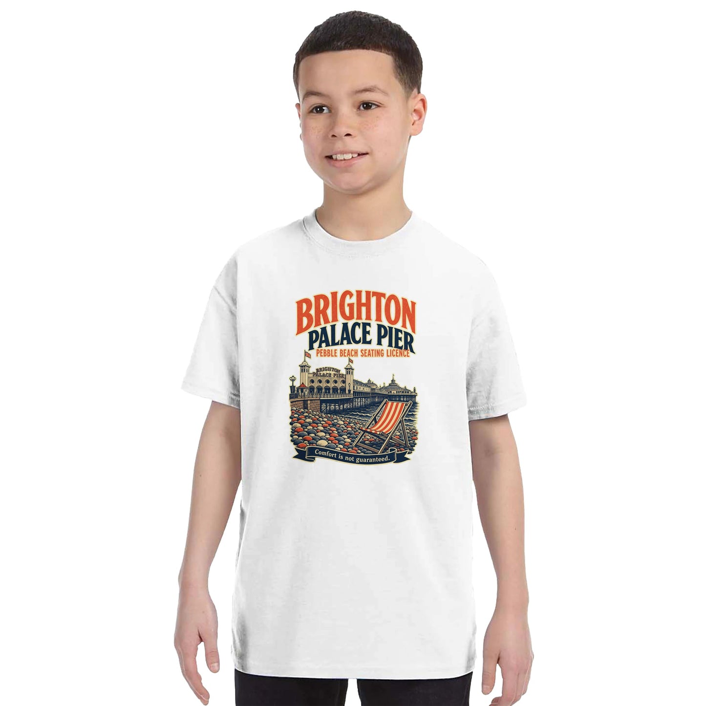 Brighton Pebble Beach Seating Licence Kids' T-shirt — product view 16