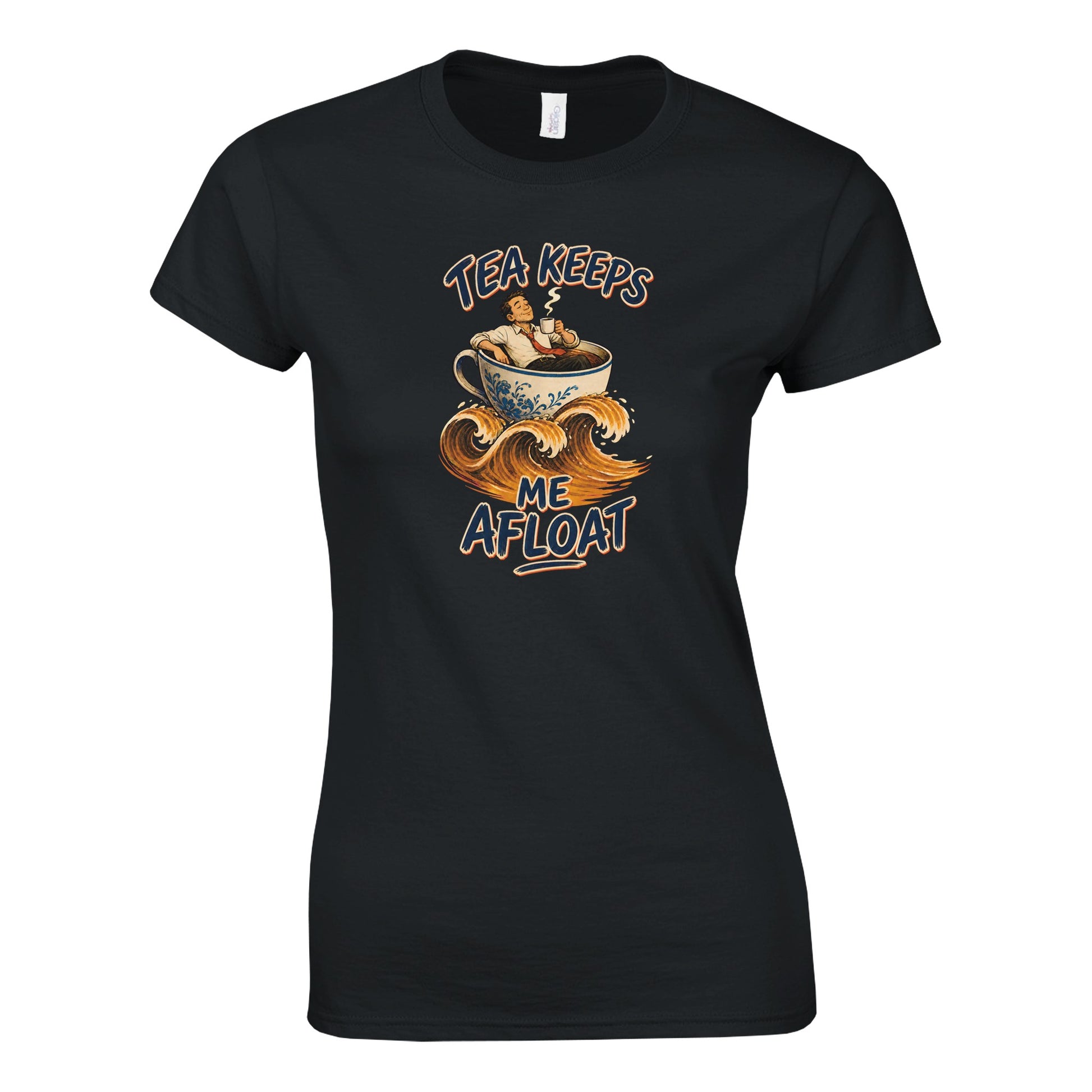 Tea Keeps Me Afloat Women's T-shirt — product view 6