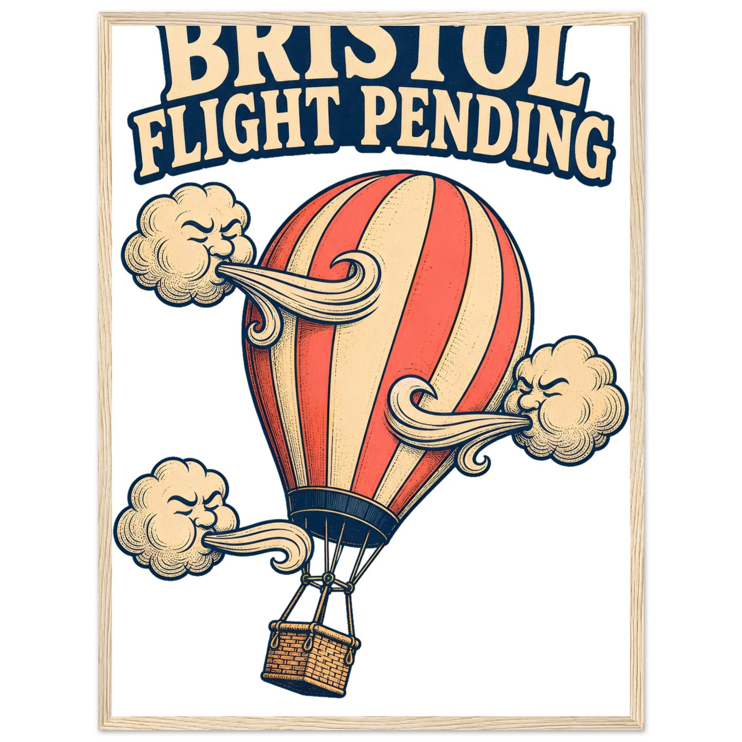 Bristol Flight Pending – Weather Desk Framed Wall Art — product view 9