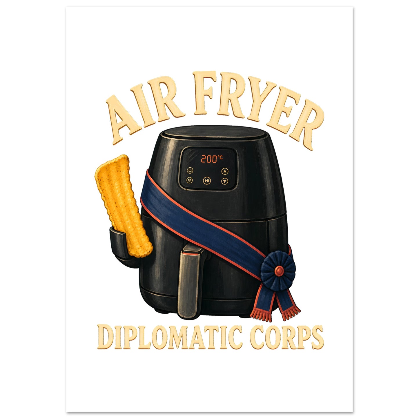 Air Fryer Diplomatic Corps Poster — product view 1