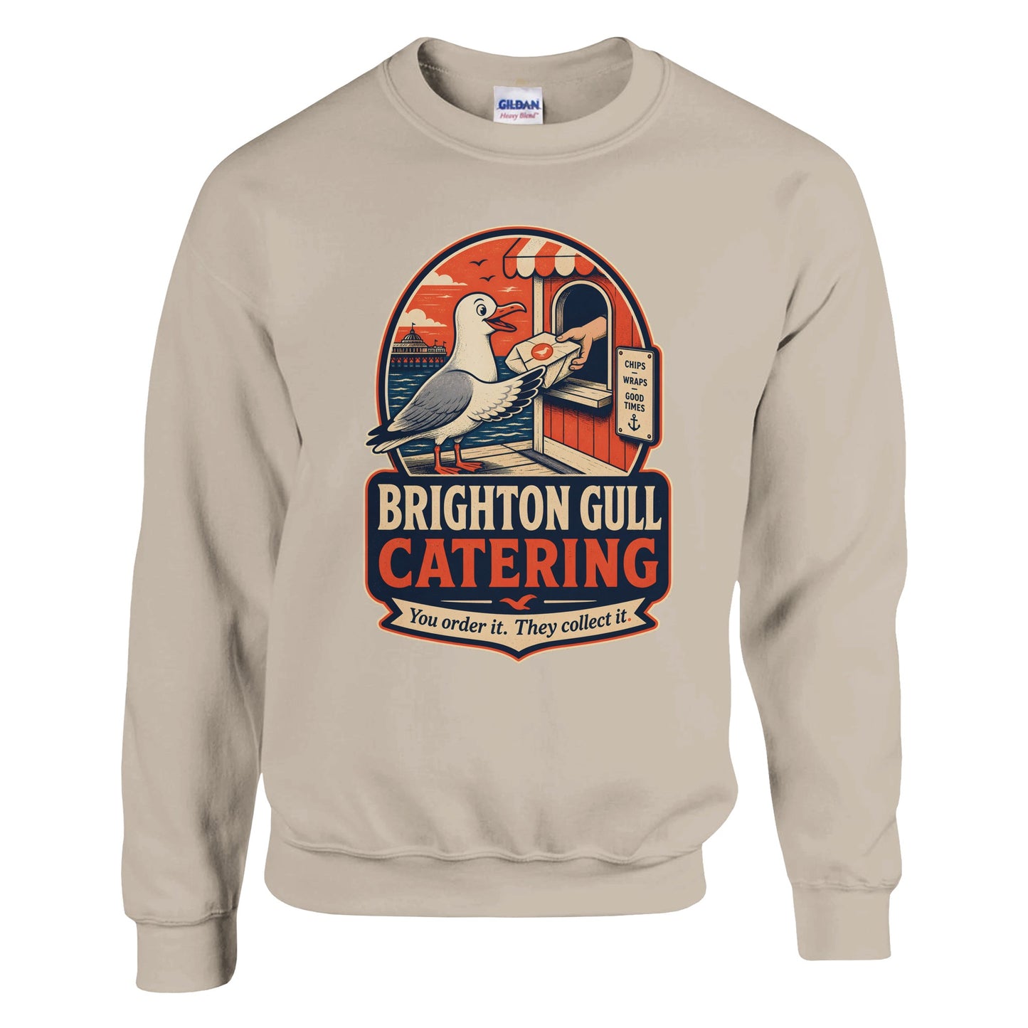 Brighton Gull Catering — Illustrated Sweatshirt — product view 14