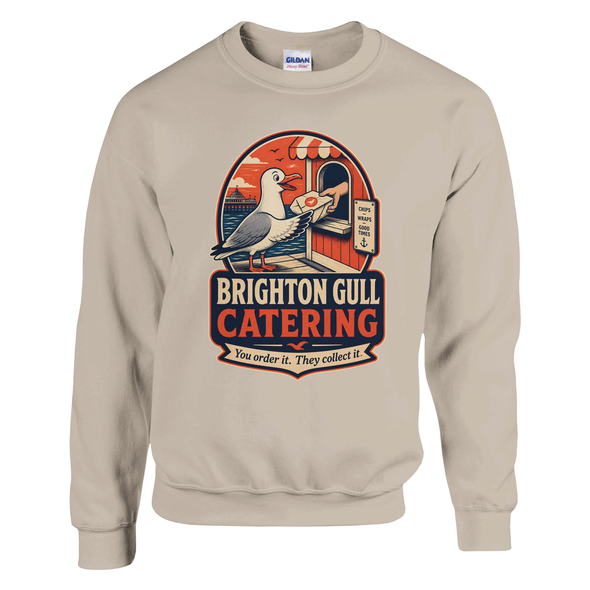 Brighton Gull Catering — Illustrated Sweatshirt — product view 14