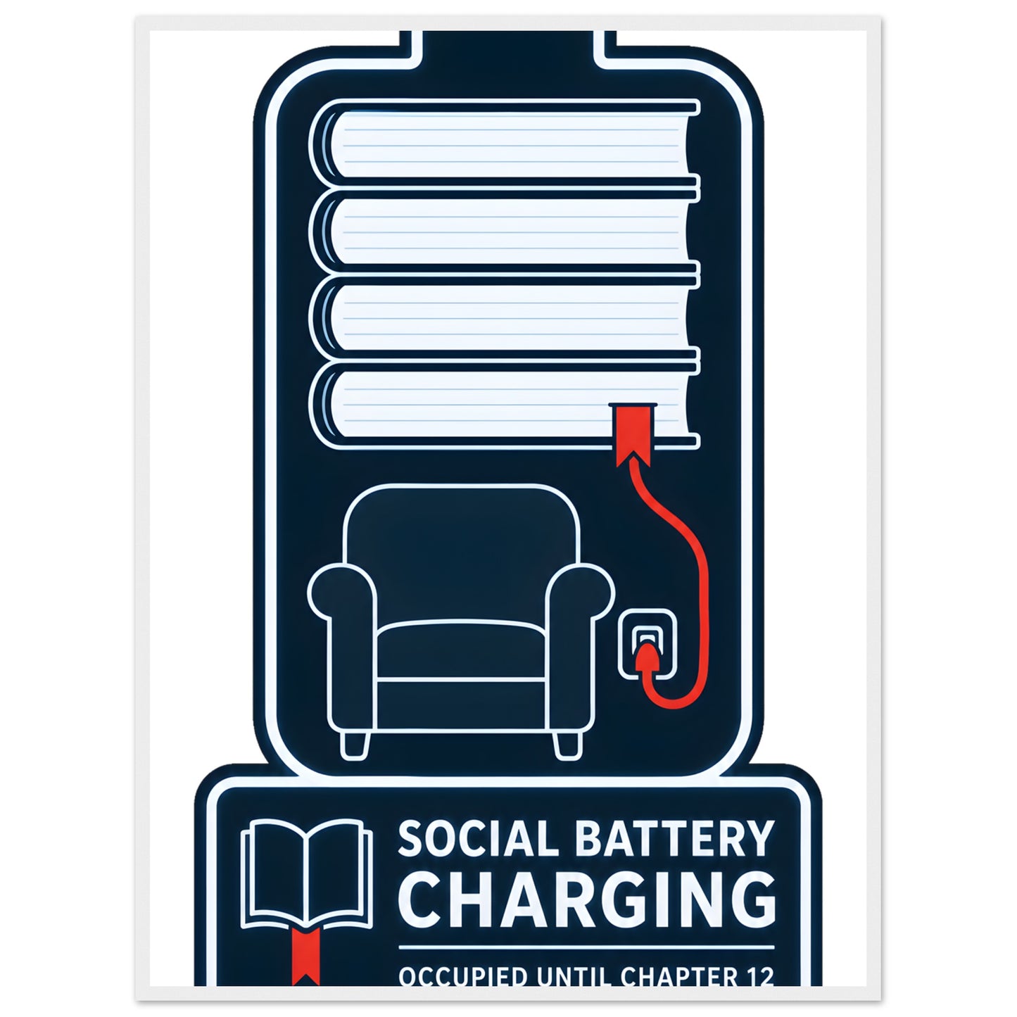 Social Battery Charging Framed Wall Art — product view 7