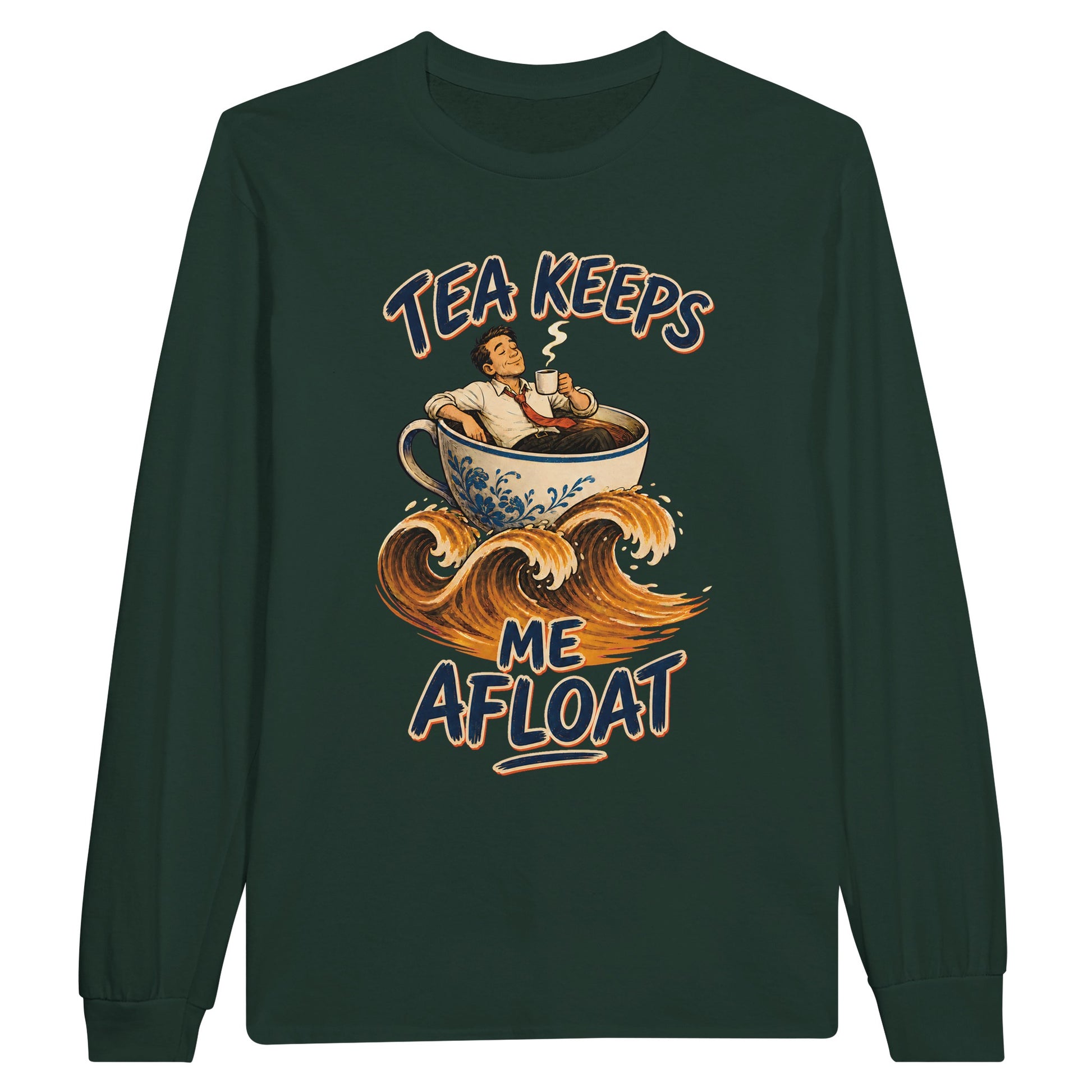 Tea Keeps Me Afloat Long-Sleeve T-shirt — product view 5