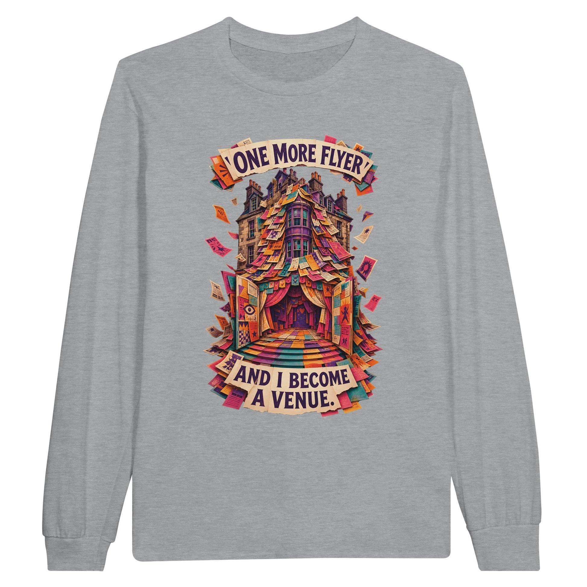 One More Flyer and I Become a Venue Long-Sleeve T-shirt — product view 6