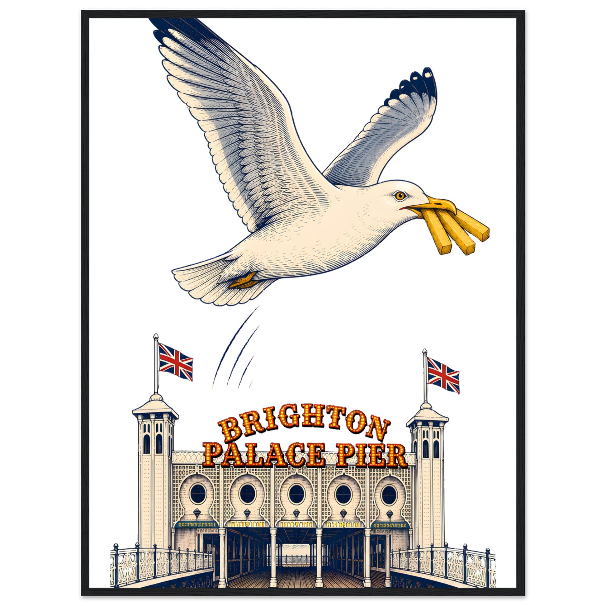 Brighton Palace Pier Chip Heist Framed Wall Art — product view 8