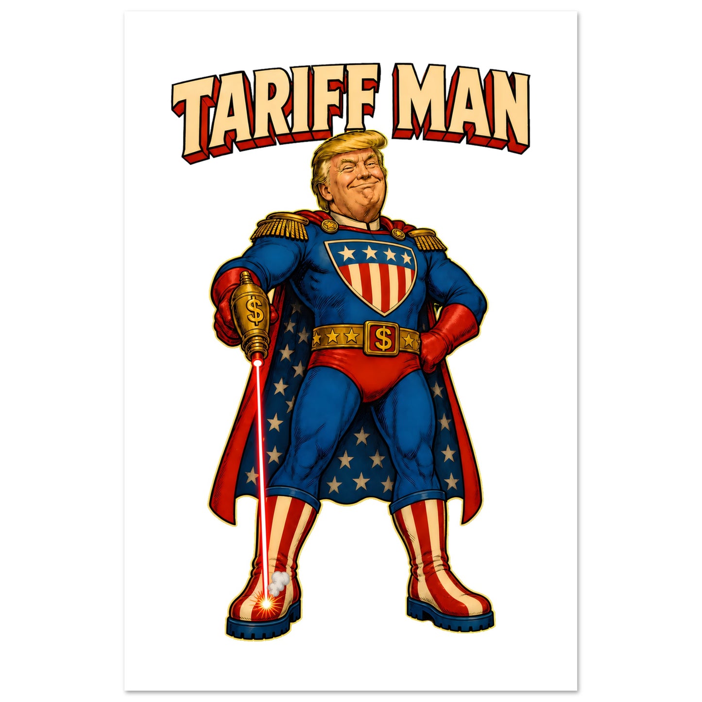 Tariff Man – Self-Shot Satire Poster — product view 6
