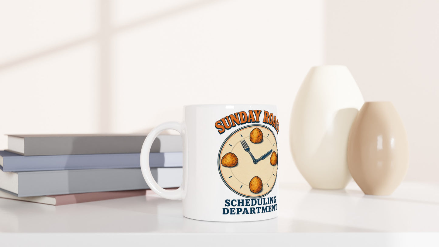 Sunday Roast Scheduling Department Mug — product view 5