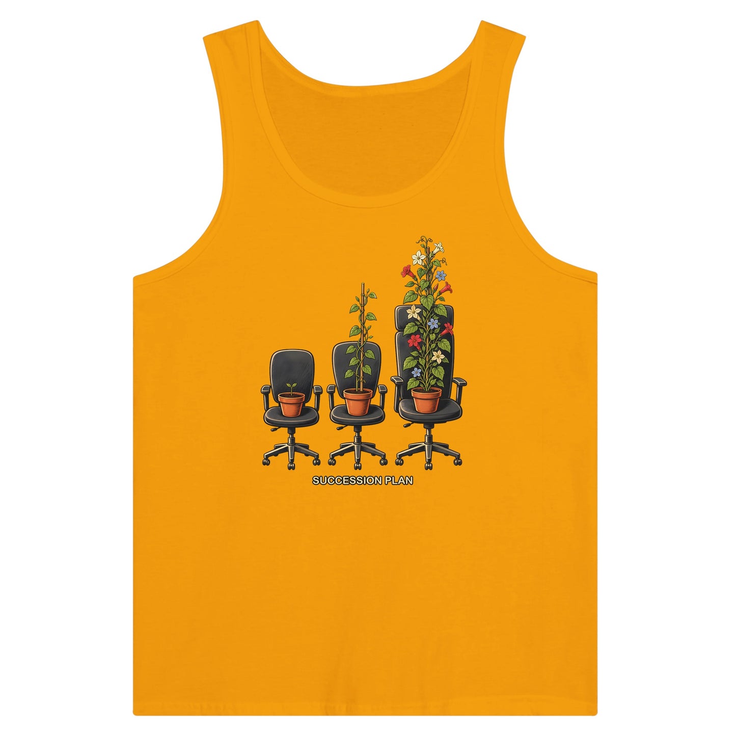 Succession Plan Office Chair Garden Graphic Premium Unisex Tank Top — product view 11