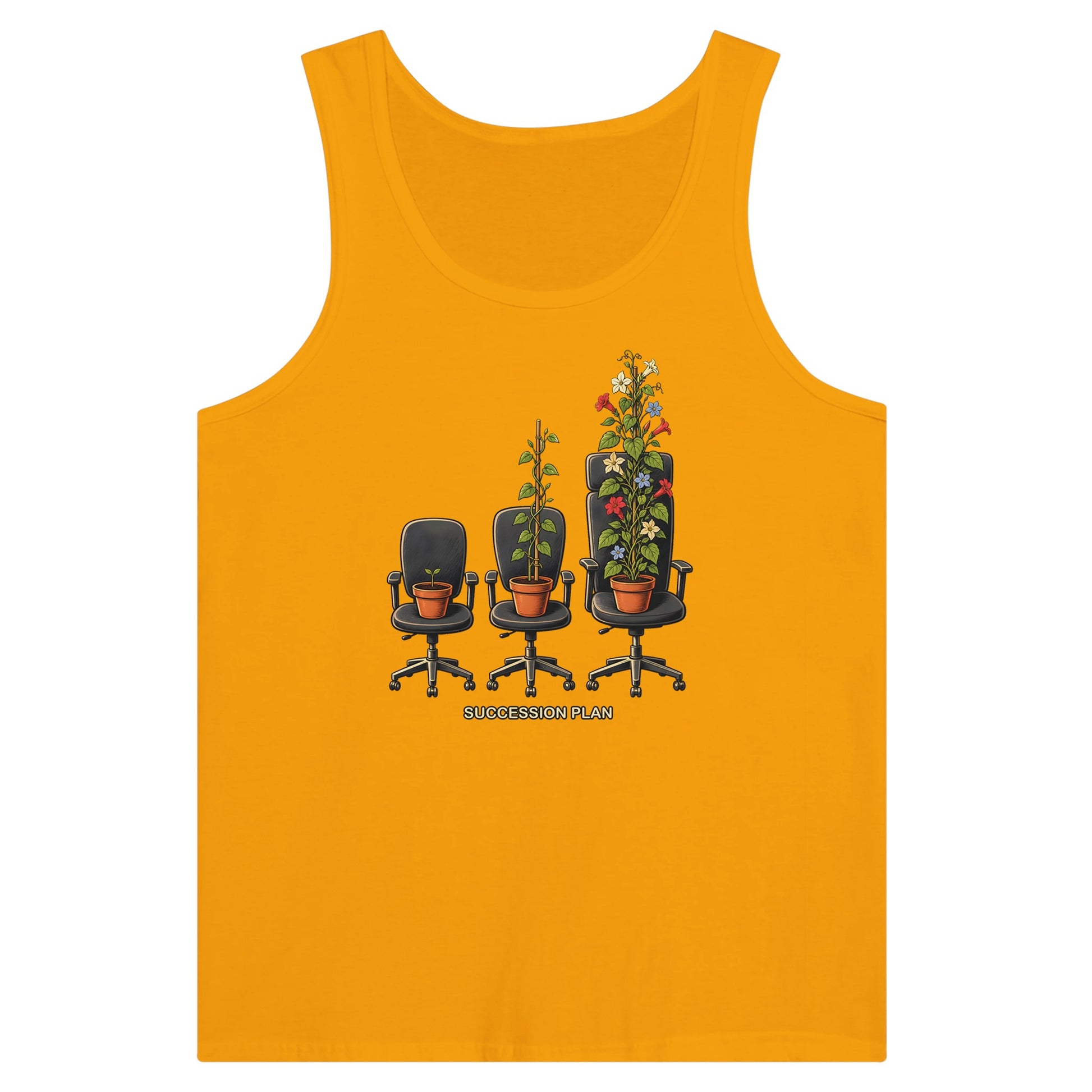 Succession Plan Office Chair Garden Graphic Premium Unisex Tank Top — product view 11