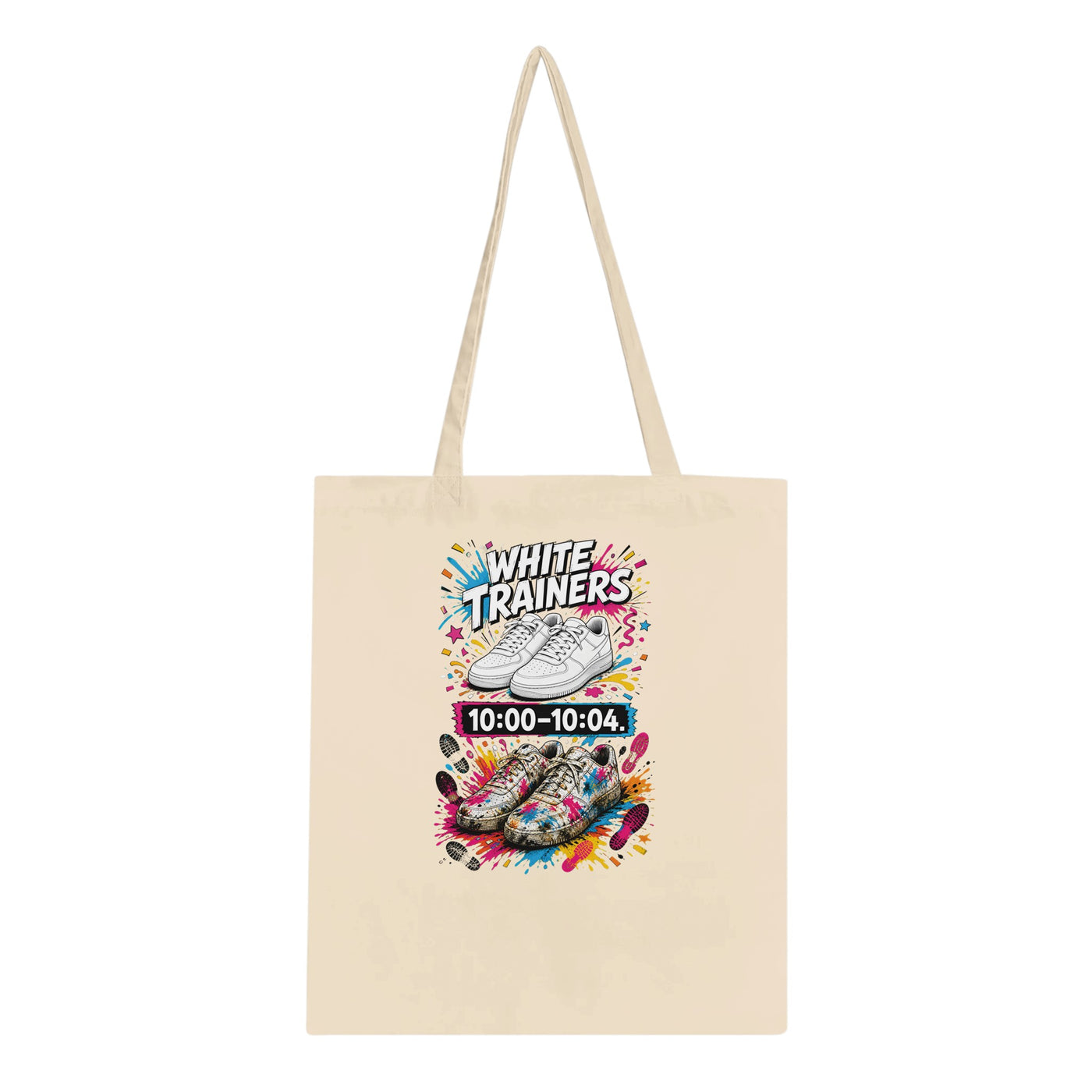 White Trainers: 10:00–10:04 Tote Bag