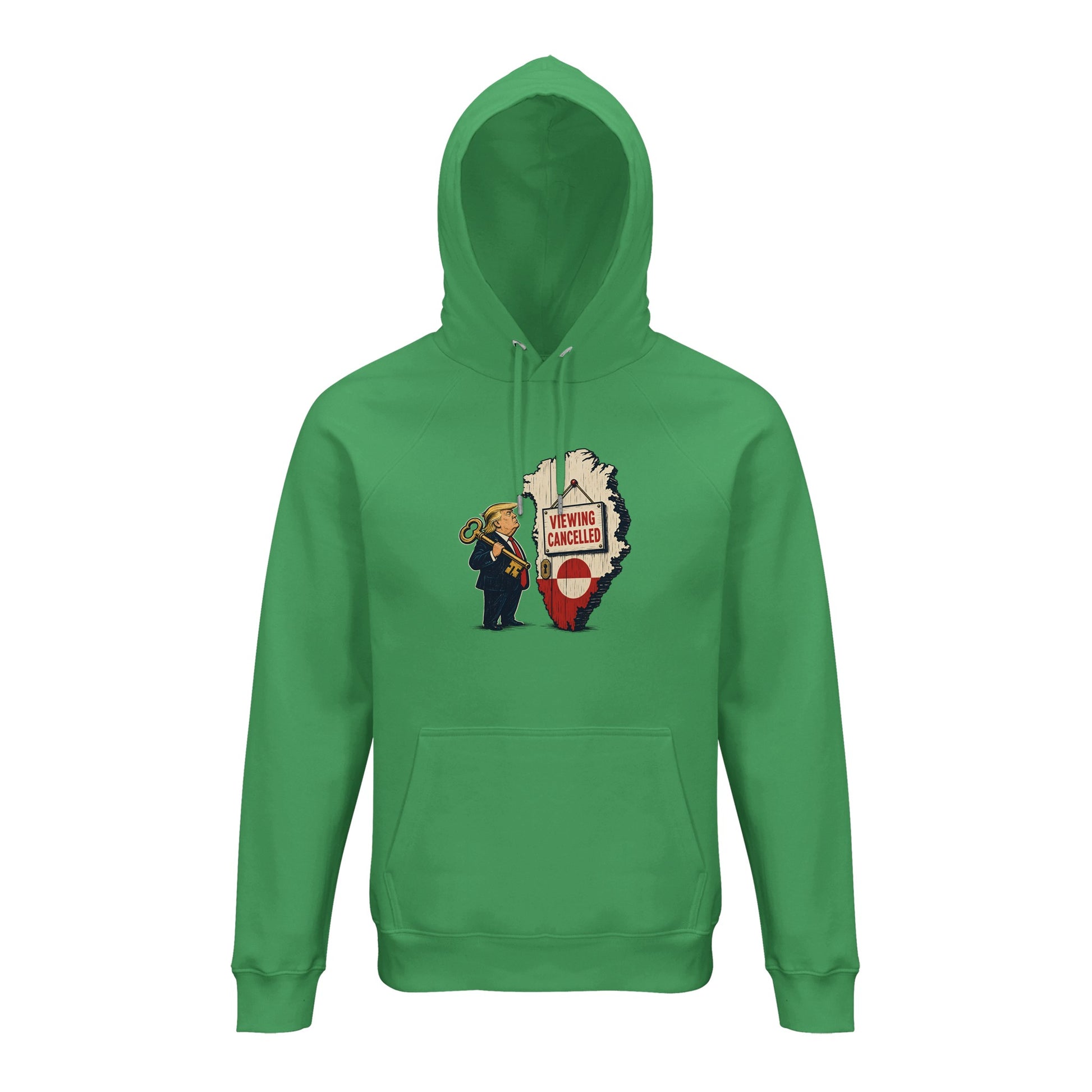 Viewing Cancelled — Greenland Political Satire Hoodie — product view 10