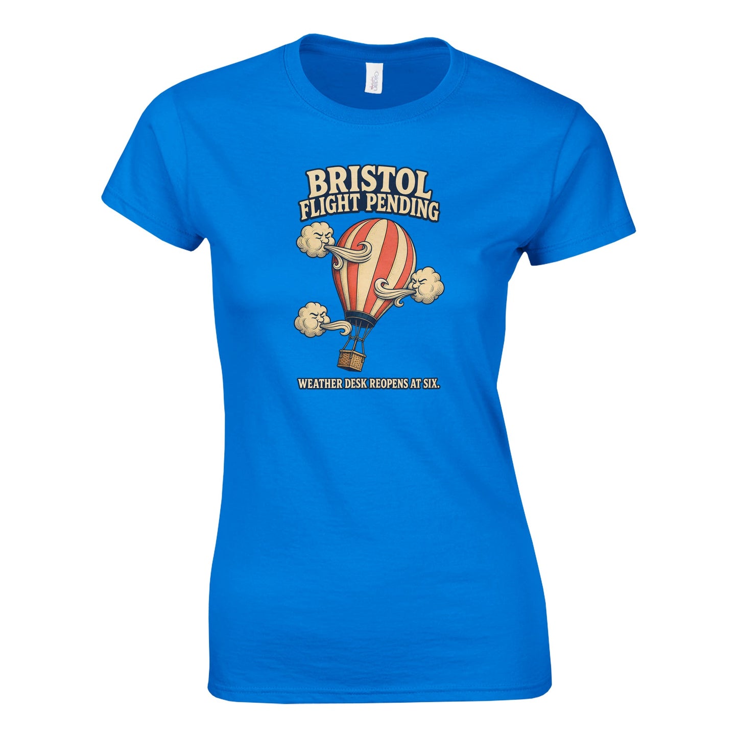Bristol Flight Pending – Weather Desk Women's T-shirt — product view 7