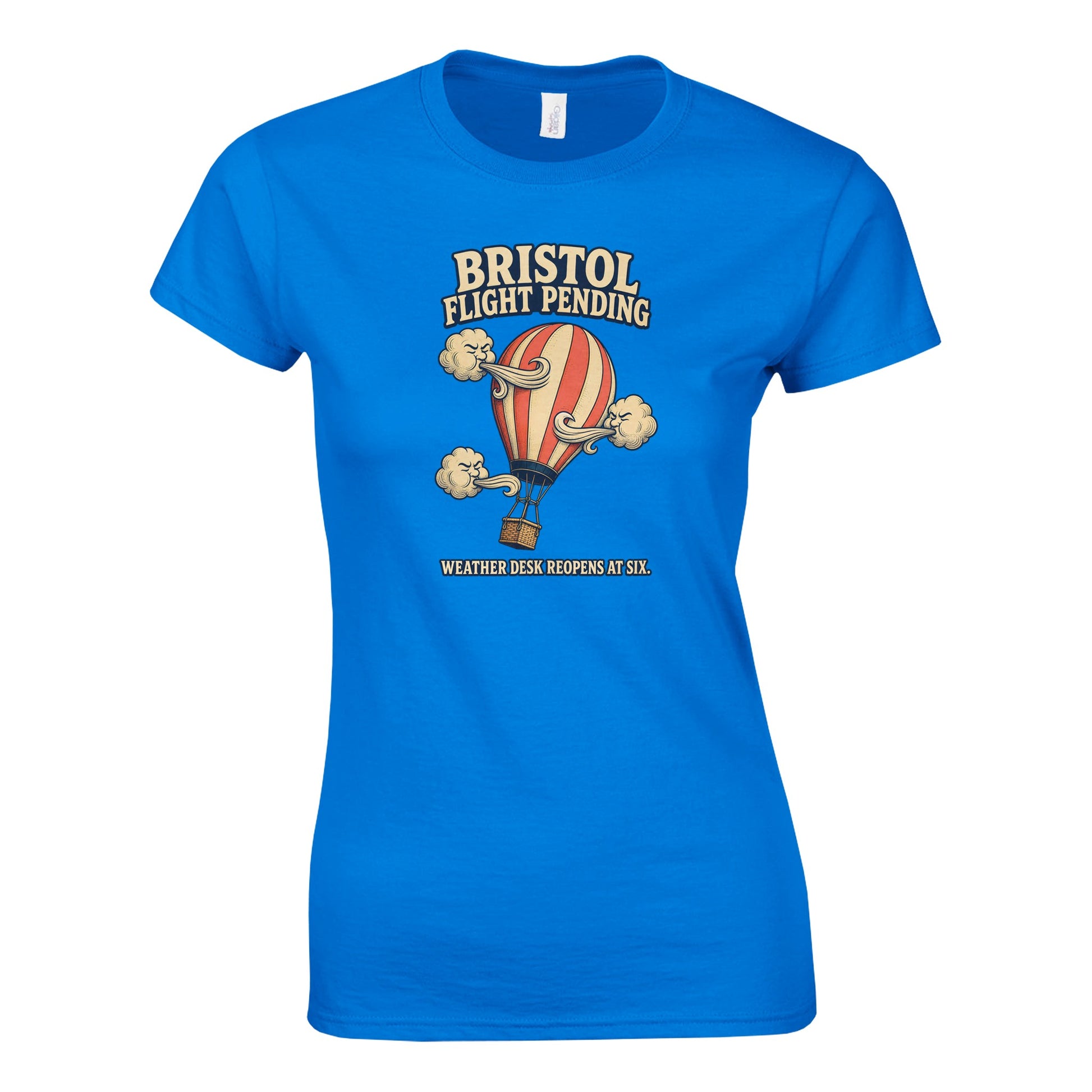 Bristol Flight Pending – Weather Desk Women's T-shirt — product view 7