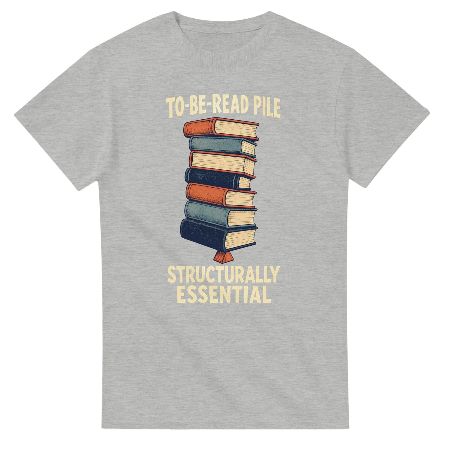 To-Be-Read Pile: Structurally Essential Book Graphic T-shirt — product view 6