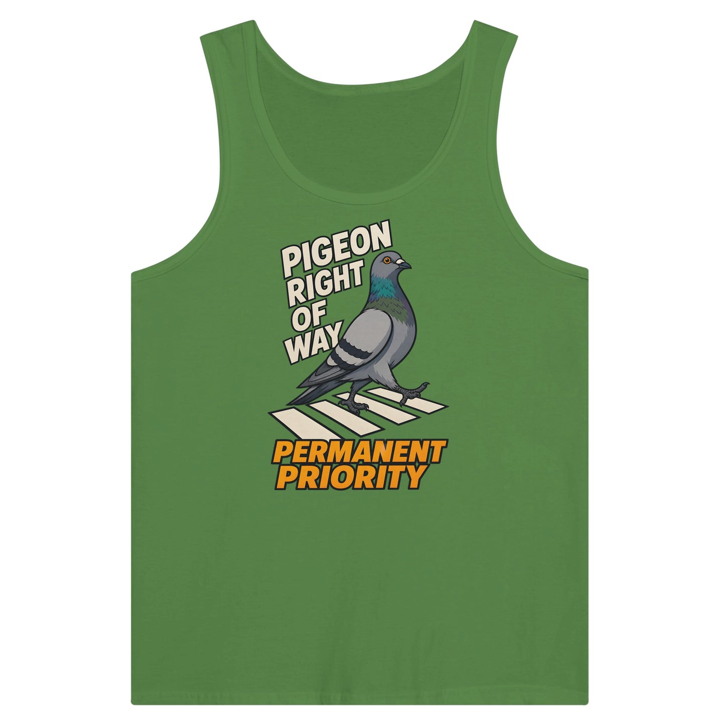 Pigeon Right of Way Premium Unisex Tank Top — product view 13