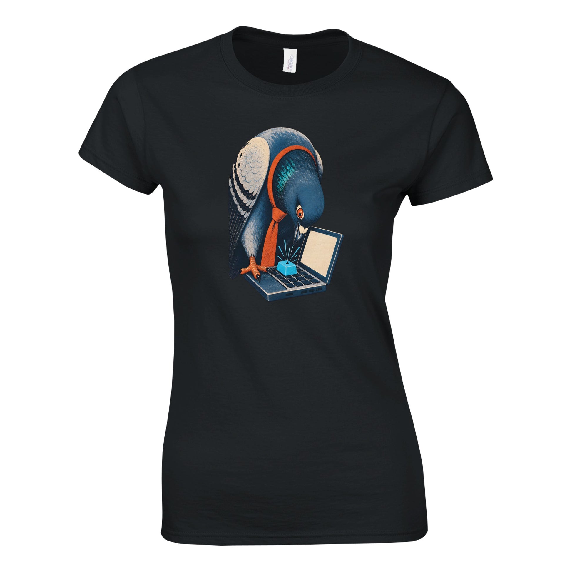Pigeon Hits Send Women's T-shirt — product view 6