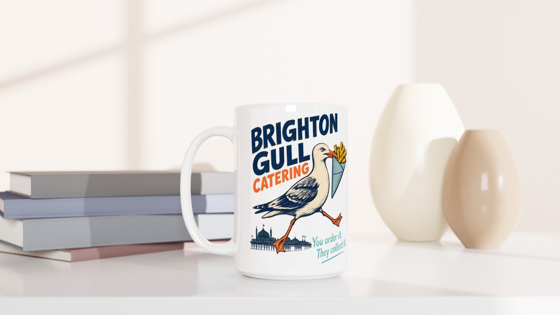 Brighton Gull Catering - You Order It, They Collect It Large Mug — product view 6