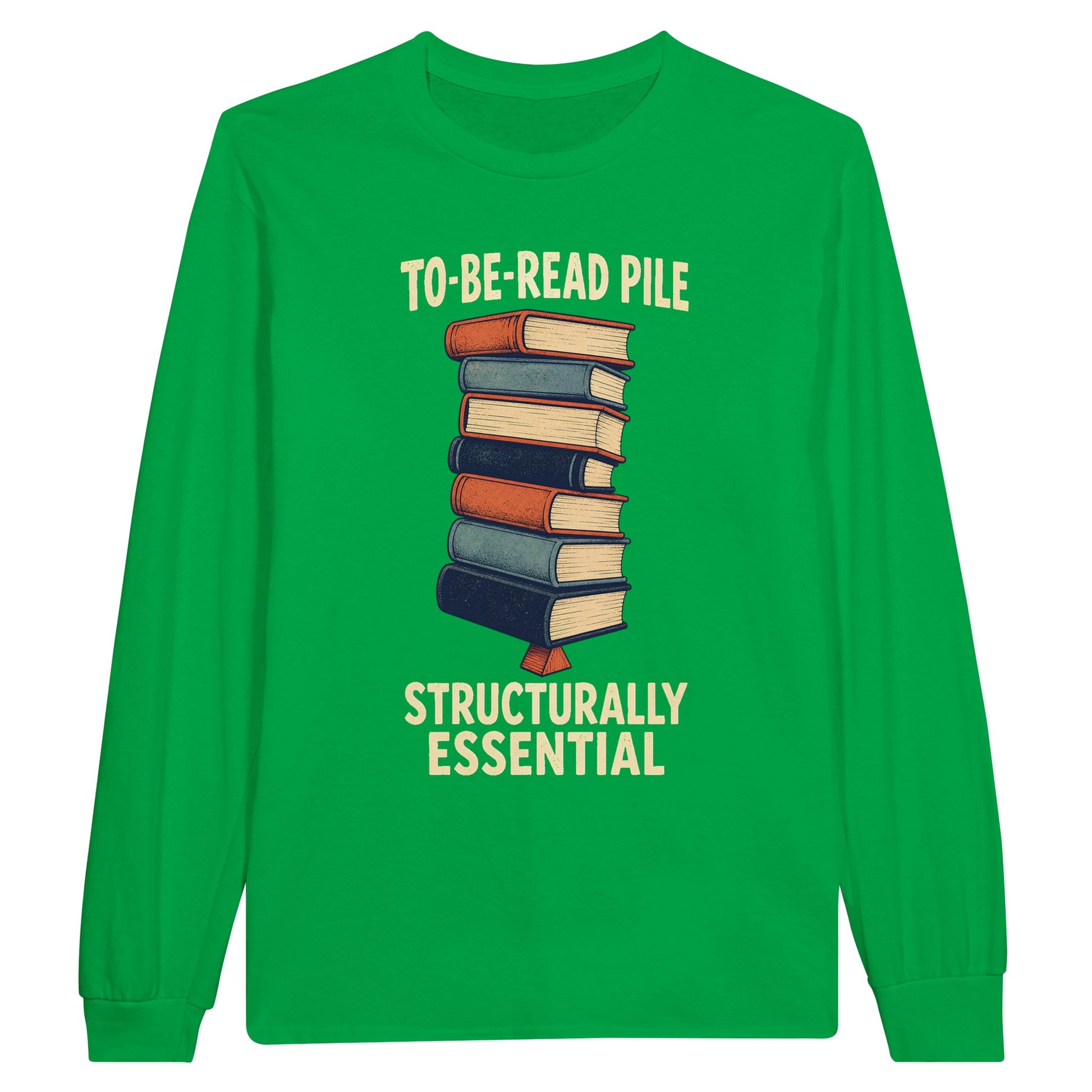 To-Be-Read Pile: Structurally Essential Book Graphic Long-Sleeve T-shirt — product view 12