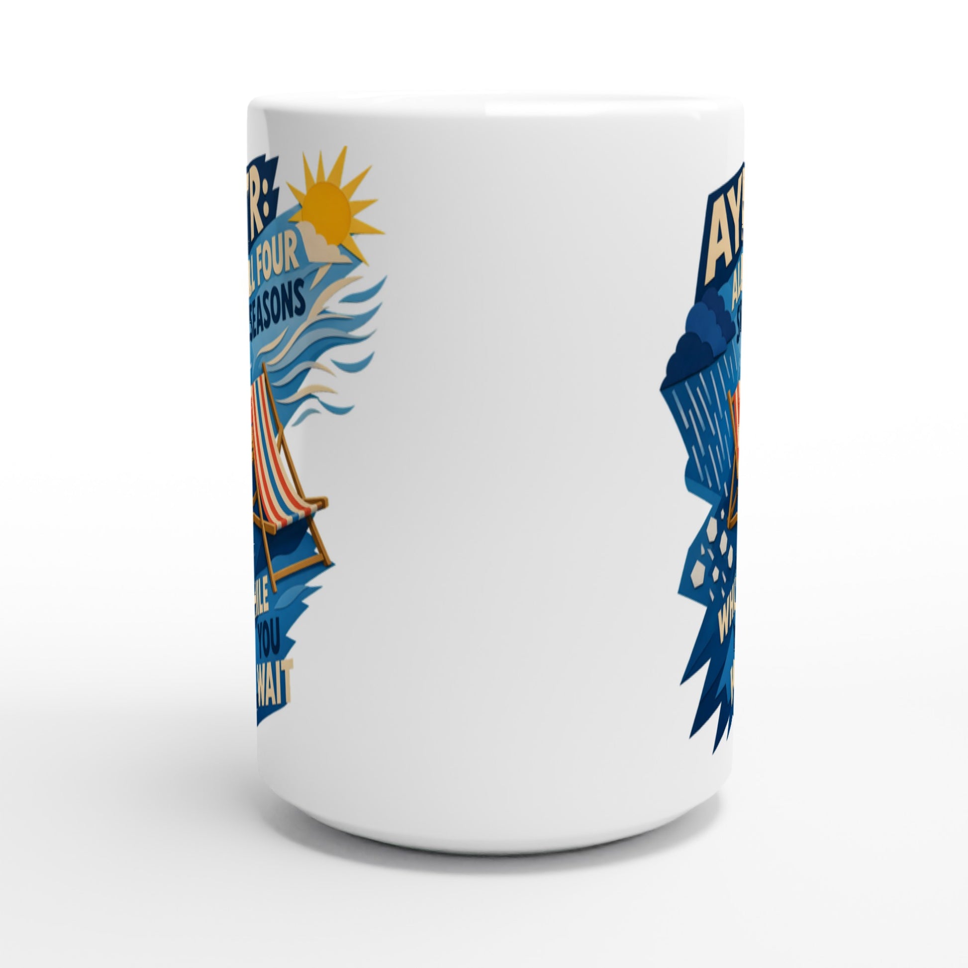 Ayr: All Four Seasons While You Wait Large Mug — product view 2