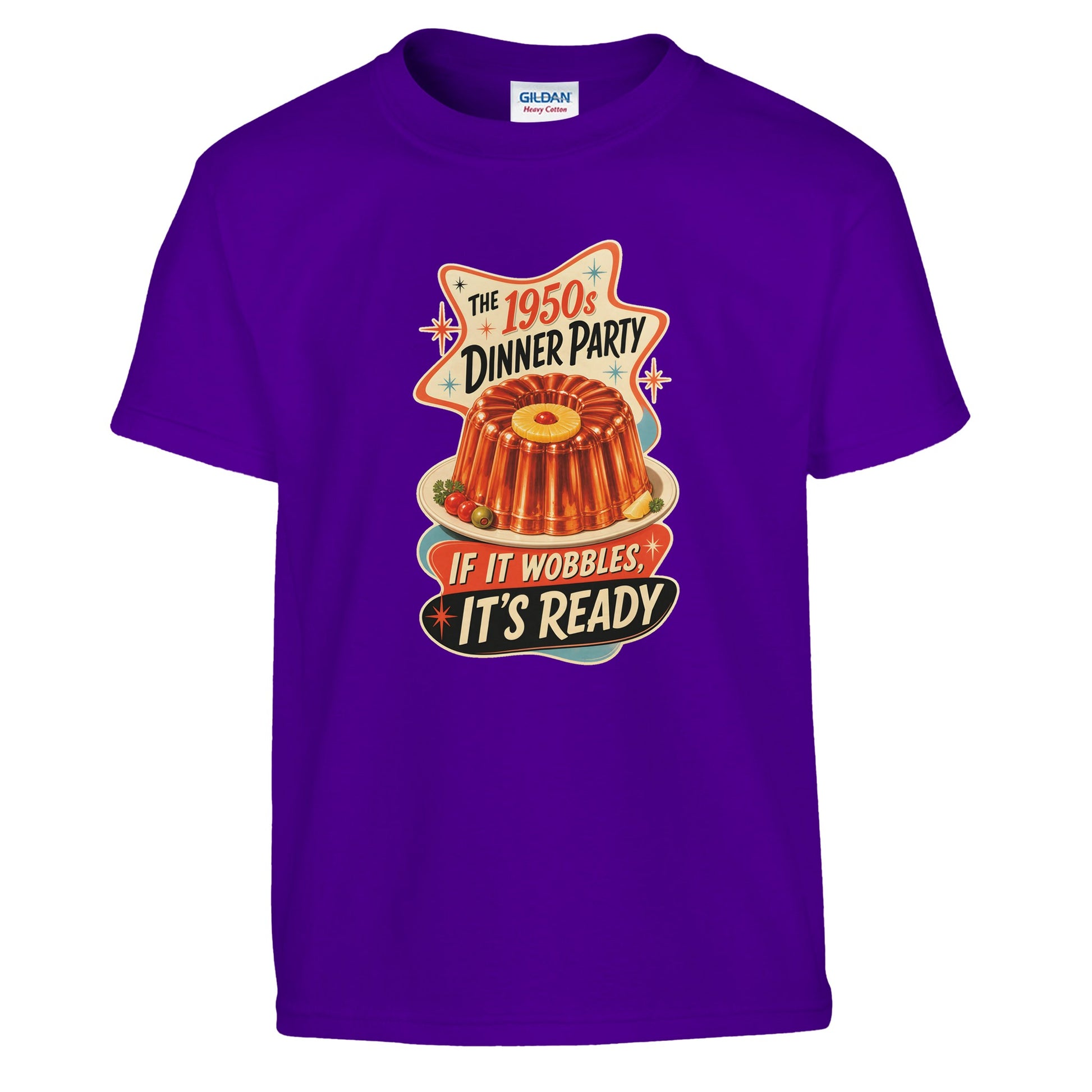 The 1950s Dinner Party — If It Wobbles, It's Ready Kids' T-shirt — product view 6