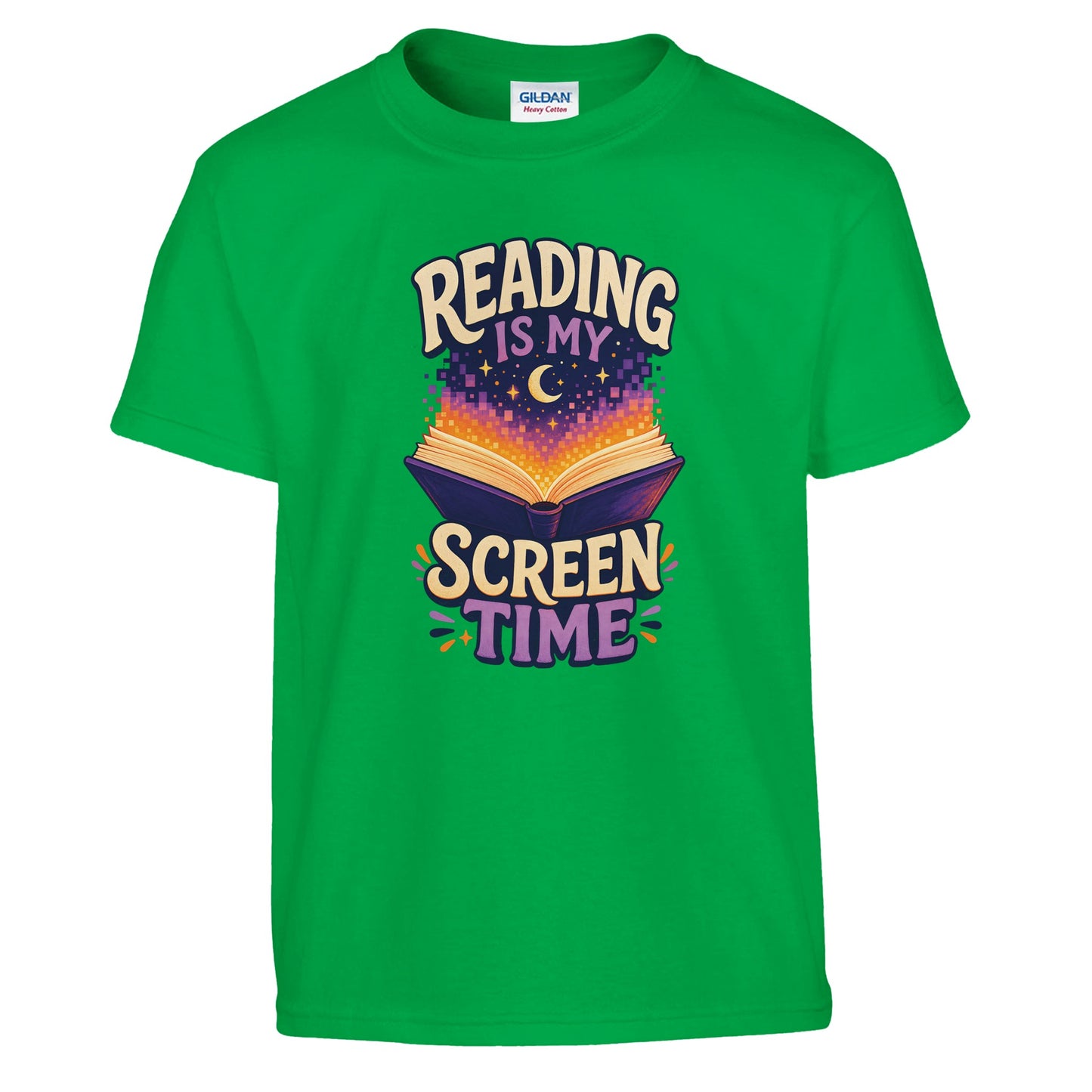 Reading Is My Screen Time Book Graphic Kids' T-shirt — product view 8