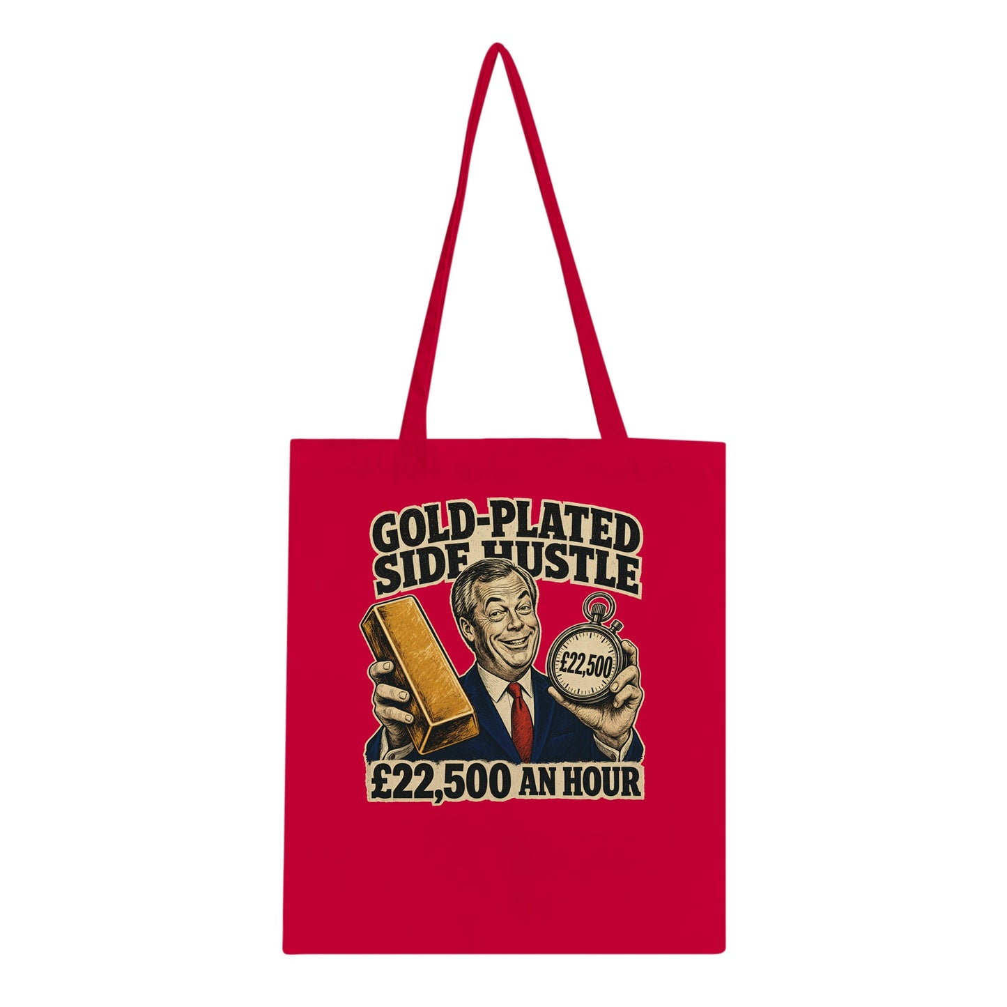 Gold-Plated Side Hustle £22,500 an Hour Tote Bag — product view 4