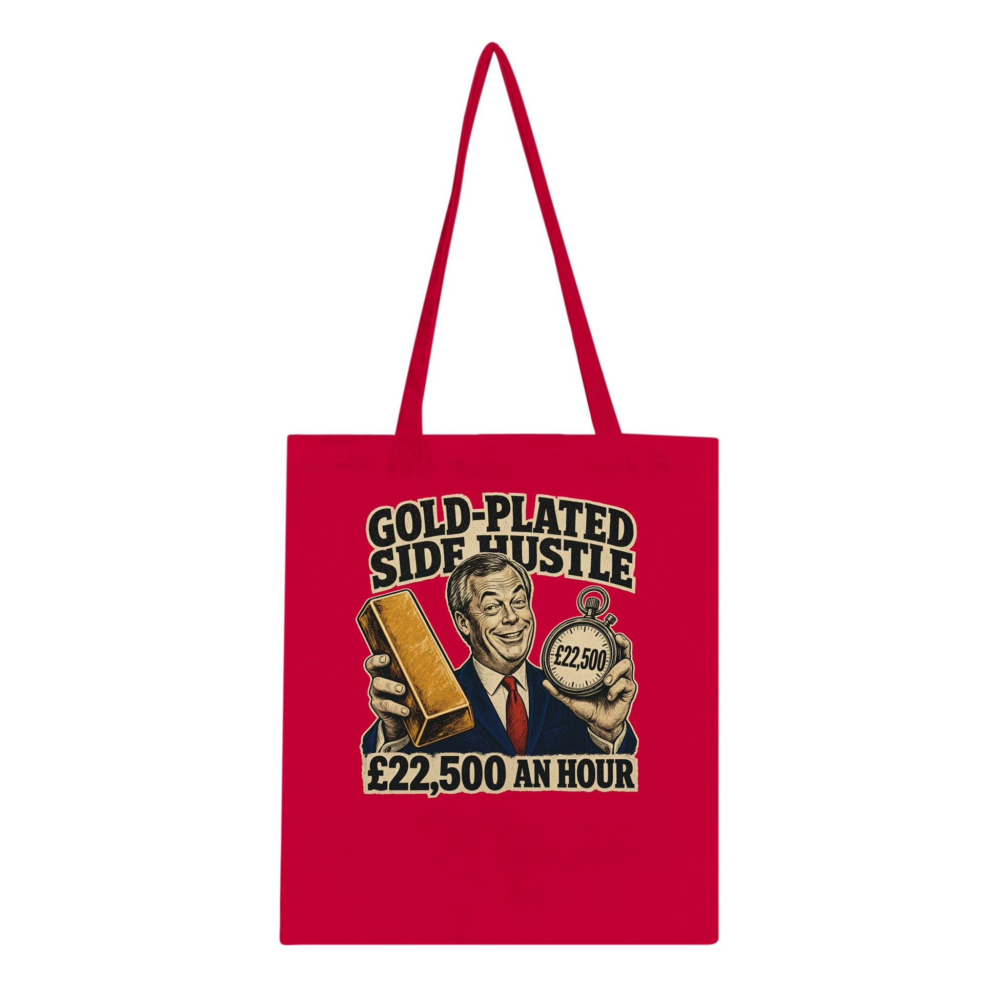 Gold-Plated Side Hustle £22,500 an Hour Tote Bag — product view 5
