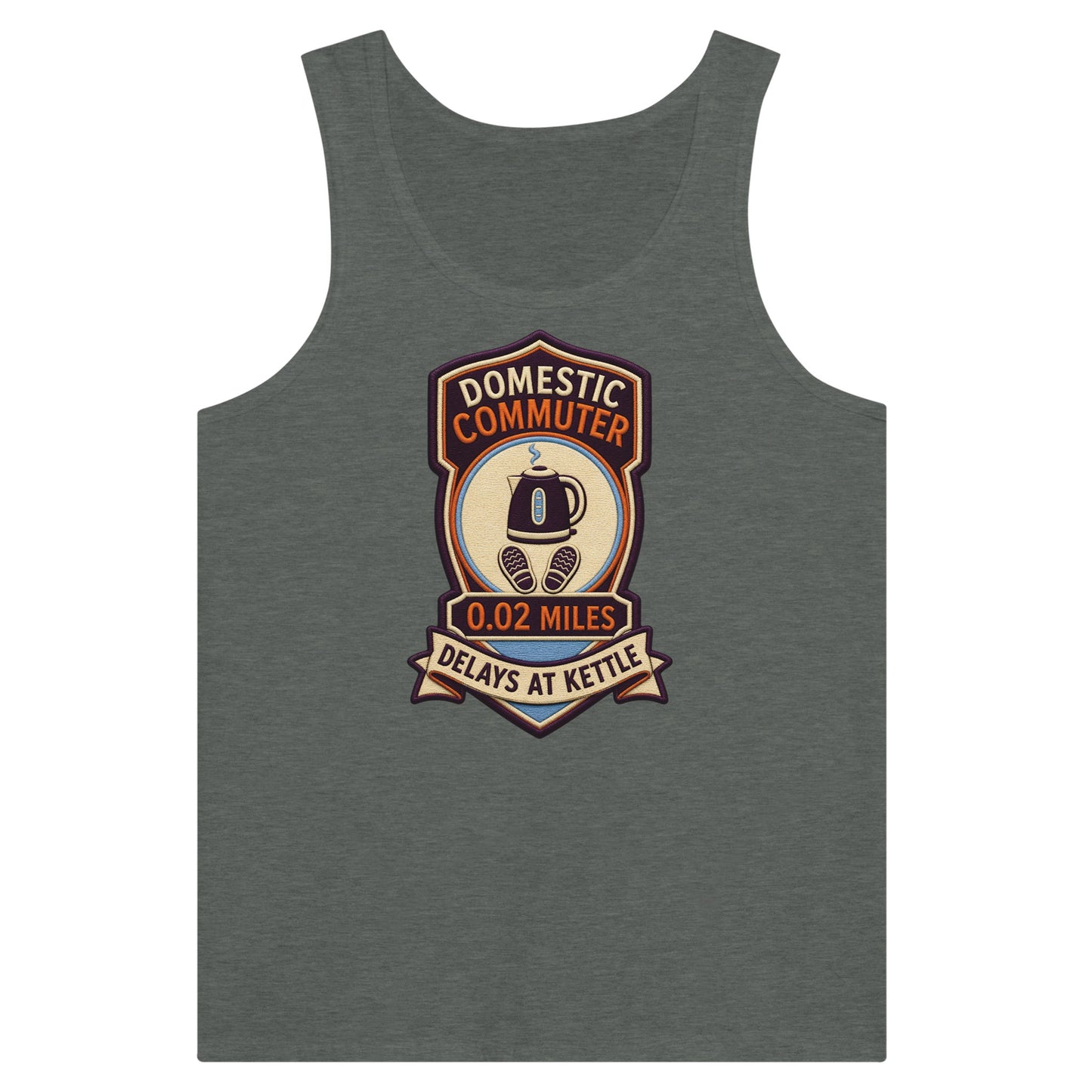 Domestic Commuter Premium Unisex Tank Top — product view 4
