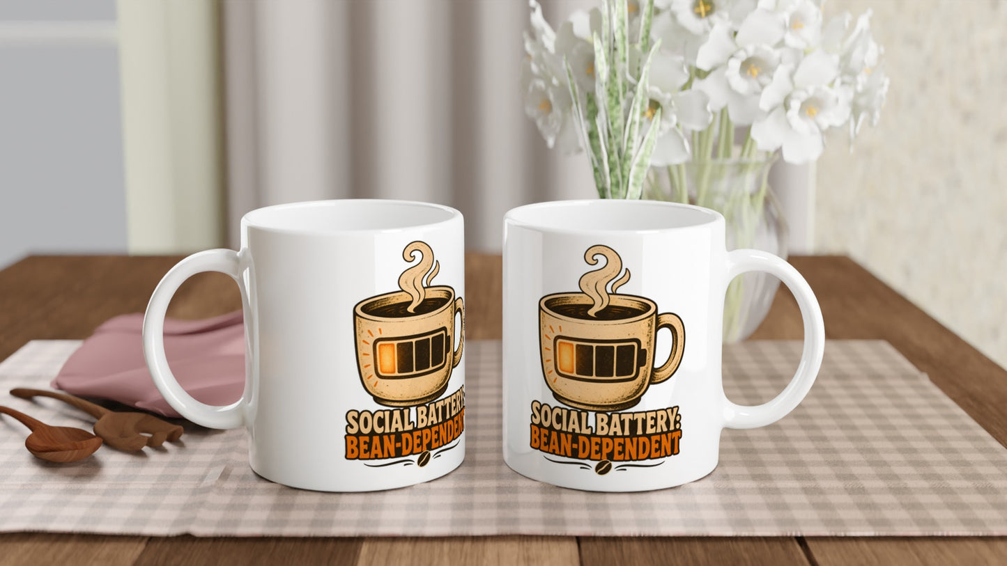 Social Battery: Bean-Dependent Graphic Mug — product view 4