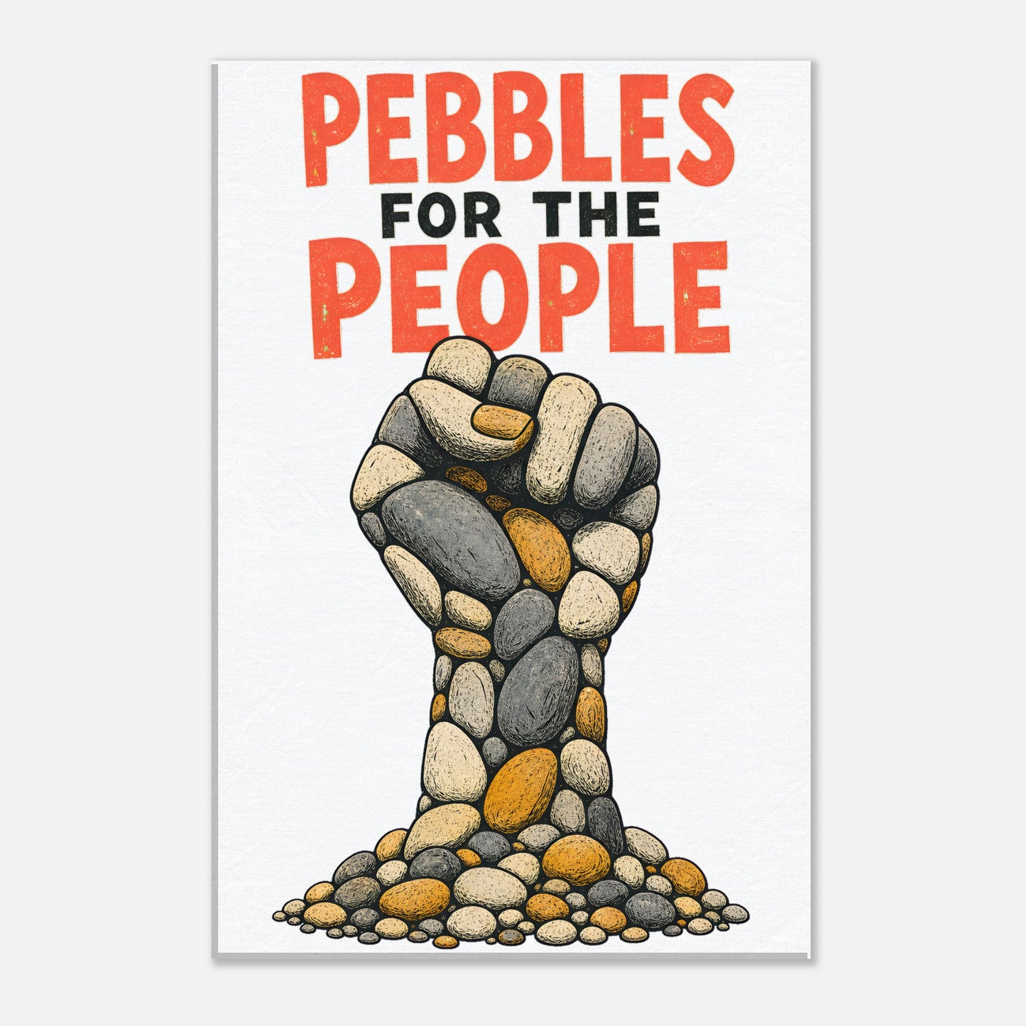 Pebbles for the People Graphic Canvas — product view 2