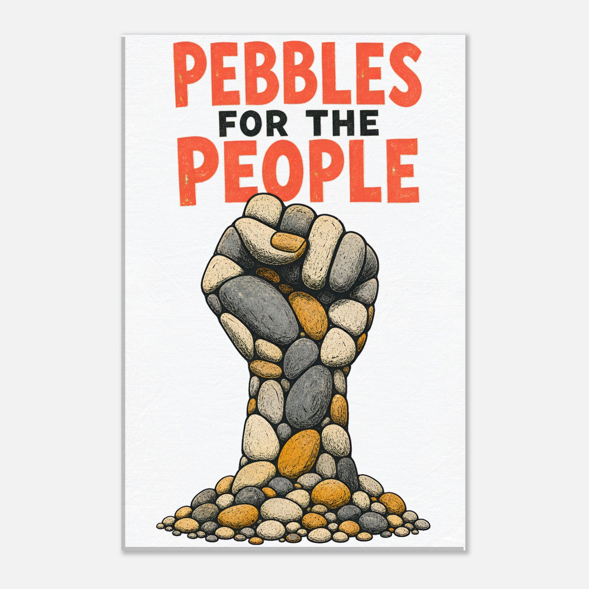 Pebbles for the People Graphic Canvas — product view 3