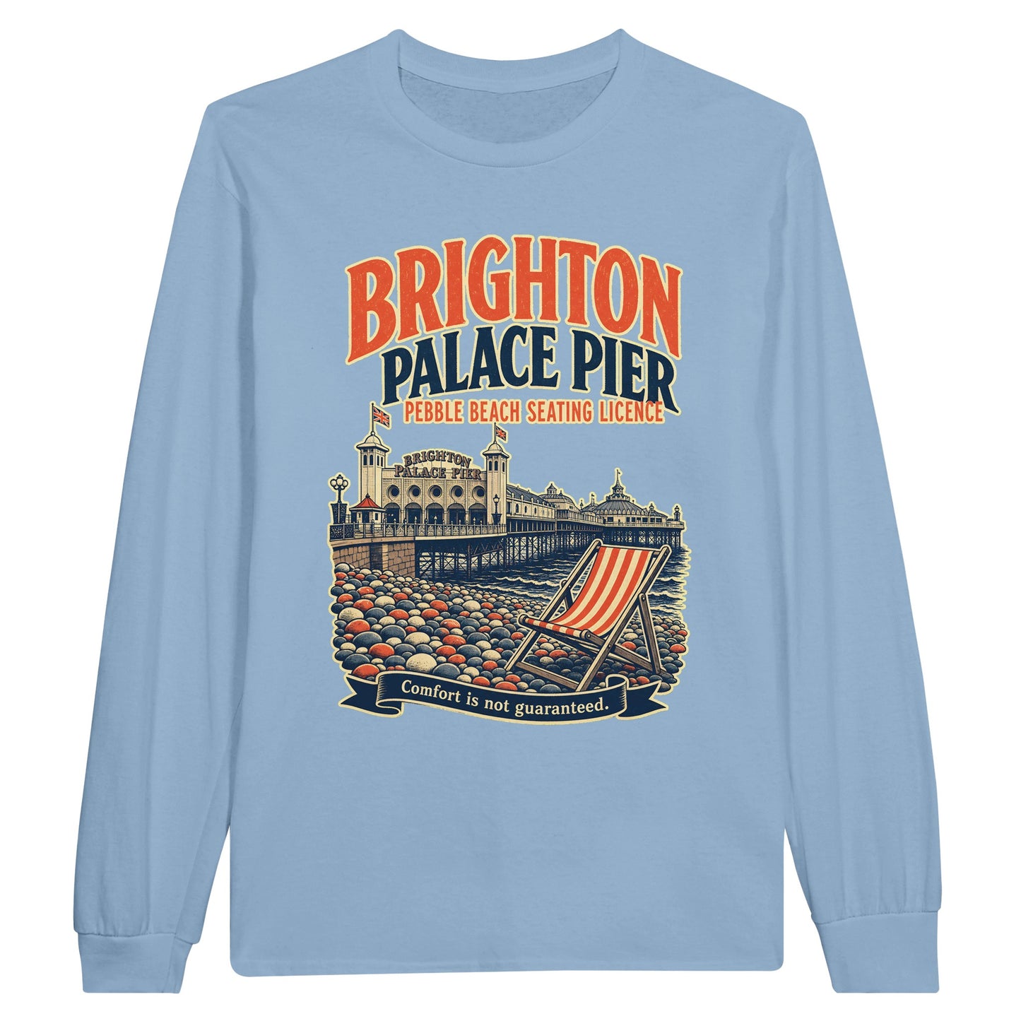 Brighton Pebble Beach Seating Licence Long-Sleeve T-shirt — product view 8
