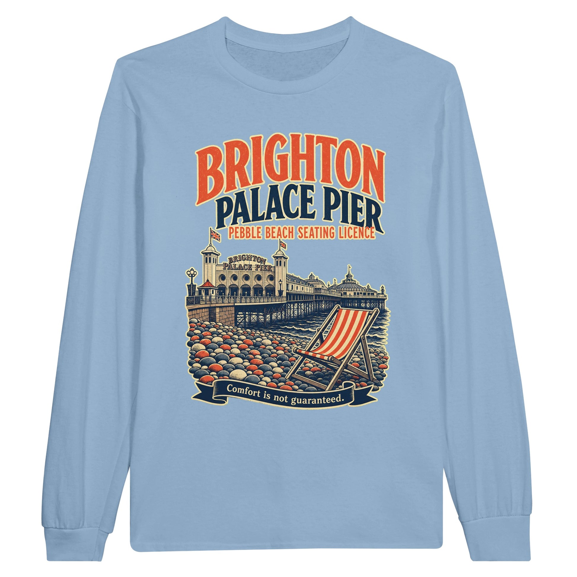 Brighton Pebble Beach Seating Licence Long-Sleeve T-shirt — product view 8