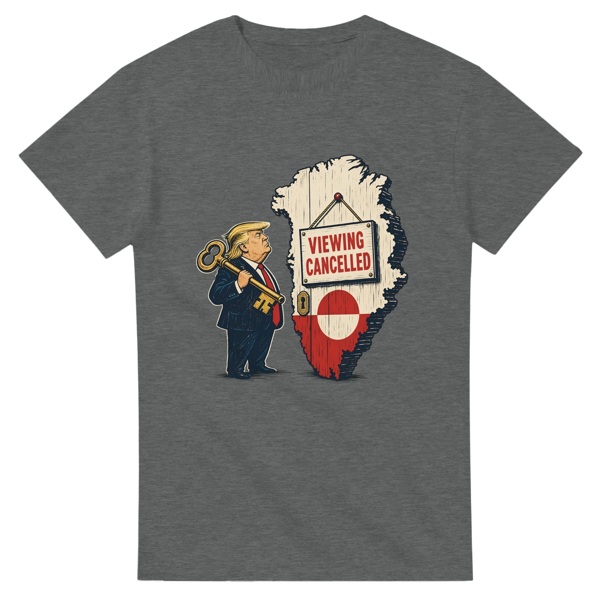Viewing Cancelled — Greenland Political Satire T-shirt — product view 3