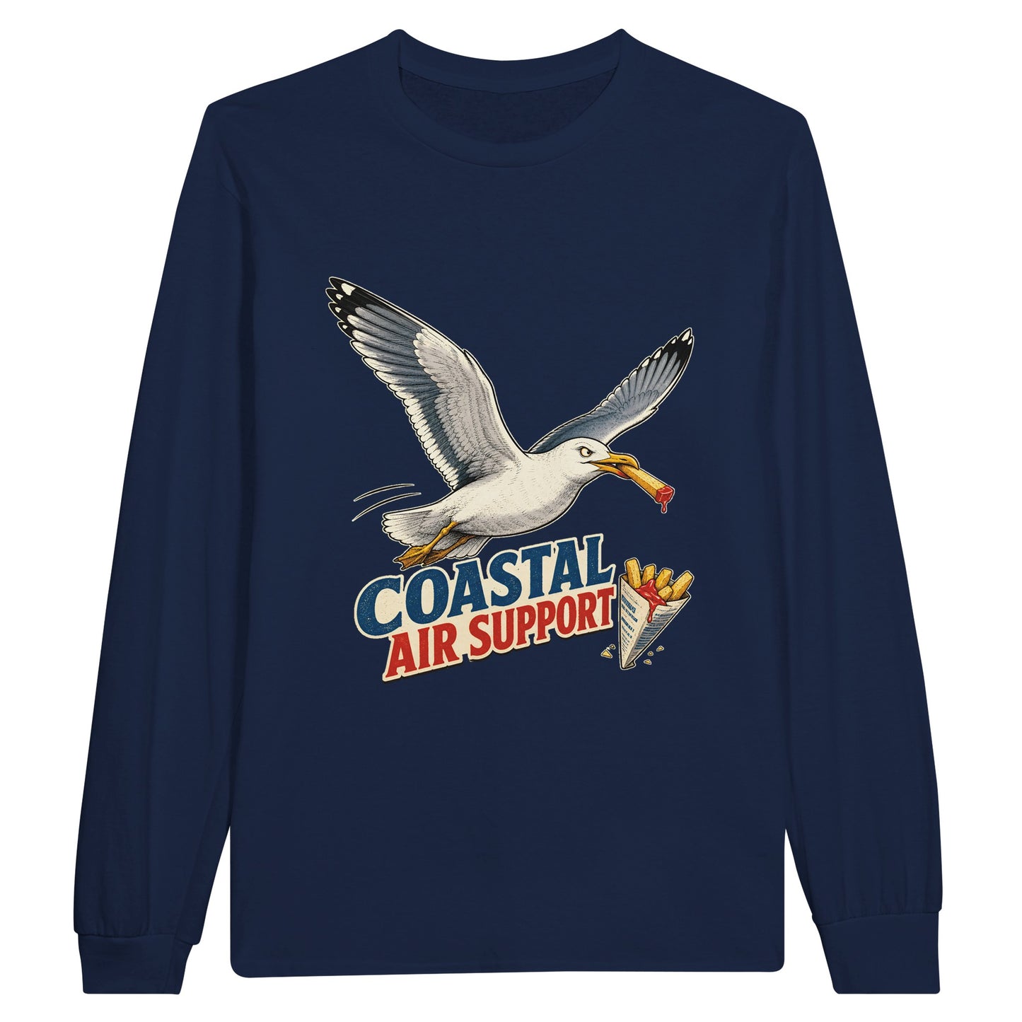 Coastal Air Support Seagull Graphic Long-Sleeve T-shirt — product view 11