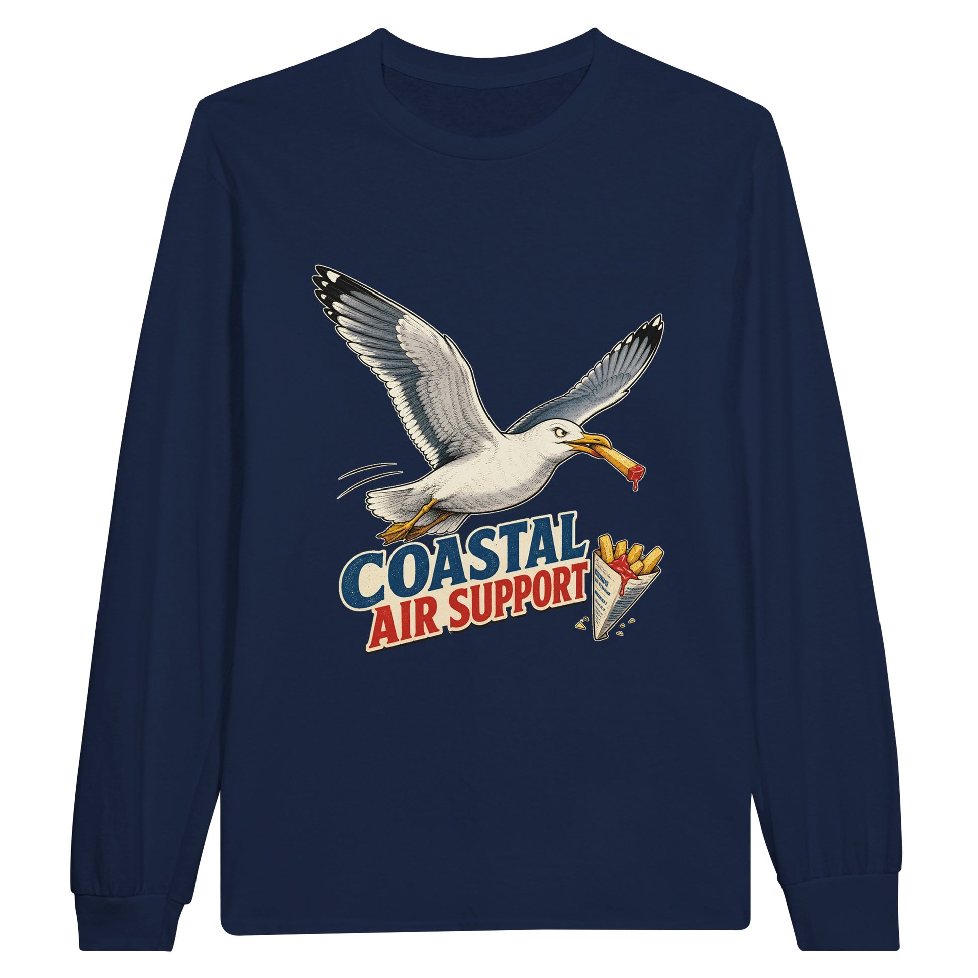 Coastal Air Support Seagull Graphic Long-Sleeve T-shirt — product view 11