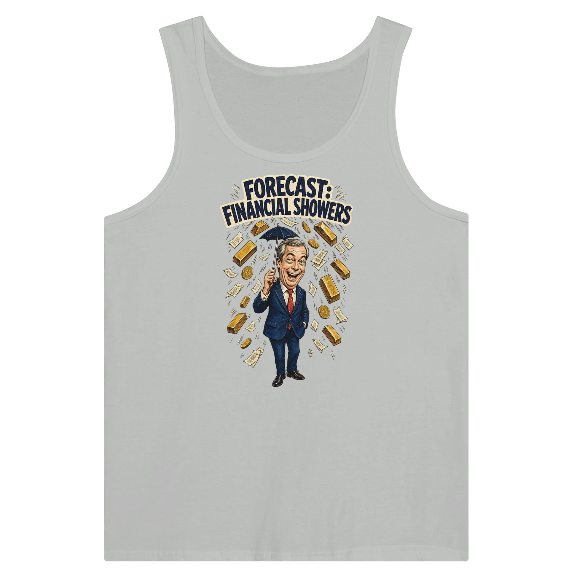 Forecast: Financial Showers Premium Unisex Tank Top — product view 5