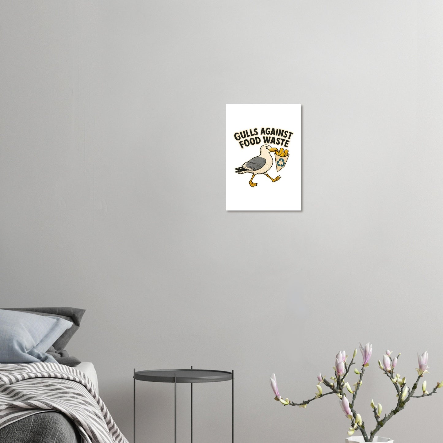 Gulls Against Food Waste Graphic Poster — product view 7