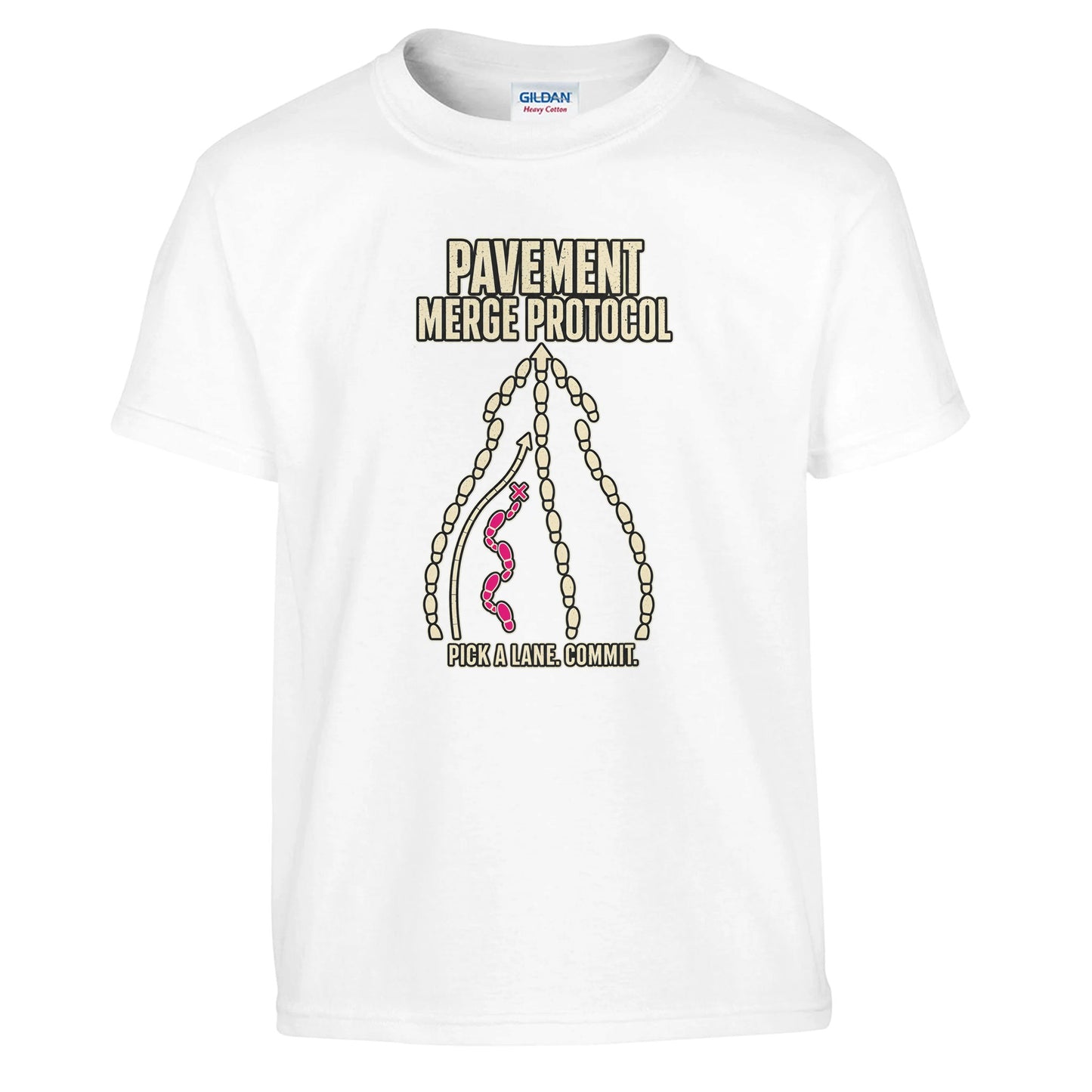 Pavement Merge Protocol — Pick a Lane Kids' T-shirt — product view 1