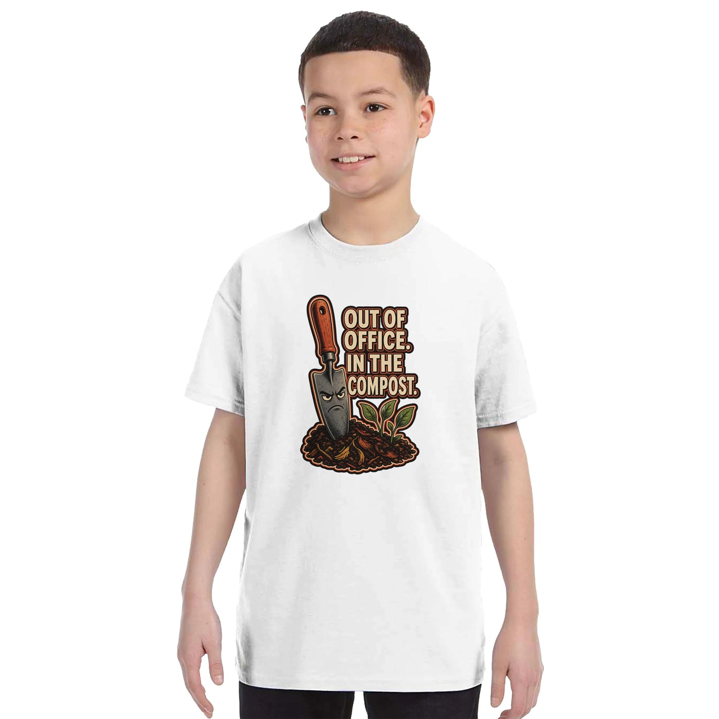 Out of Office, In the Compost Kids' T-shirt — product view 16