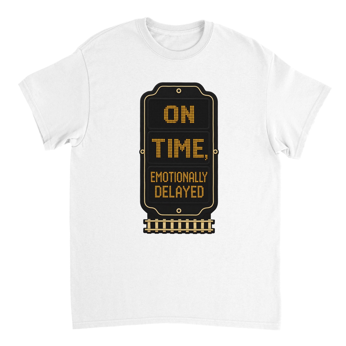 On Time, Emotionally Delayed Rail Graphic T-shirt — product view 17