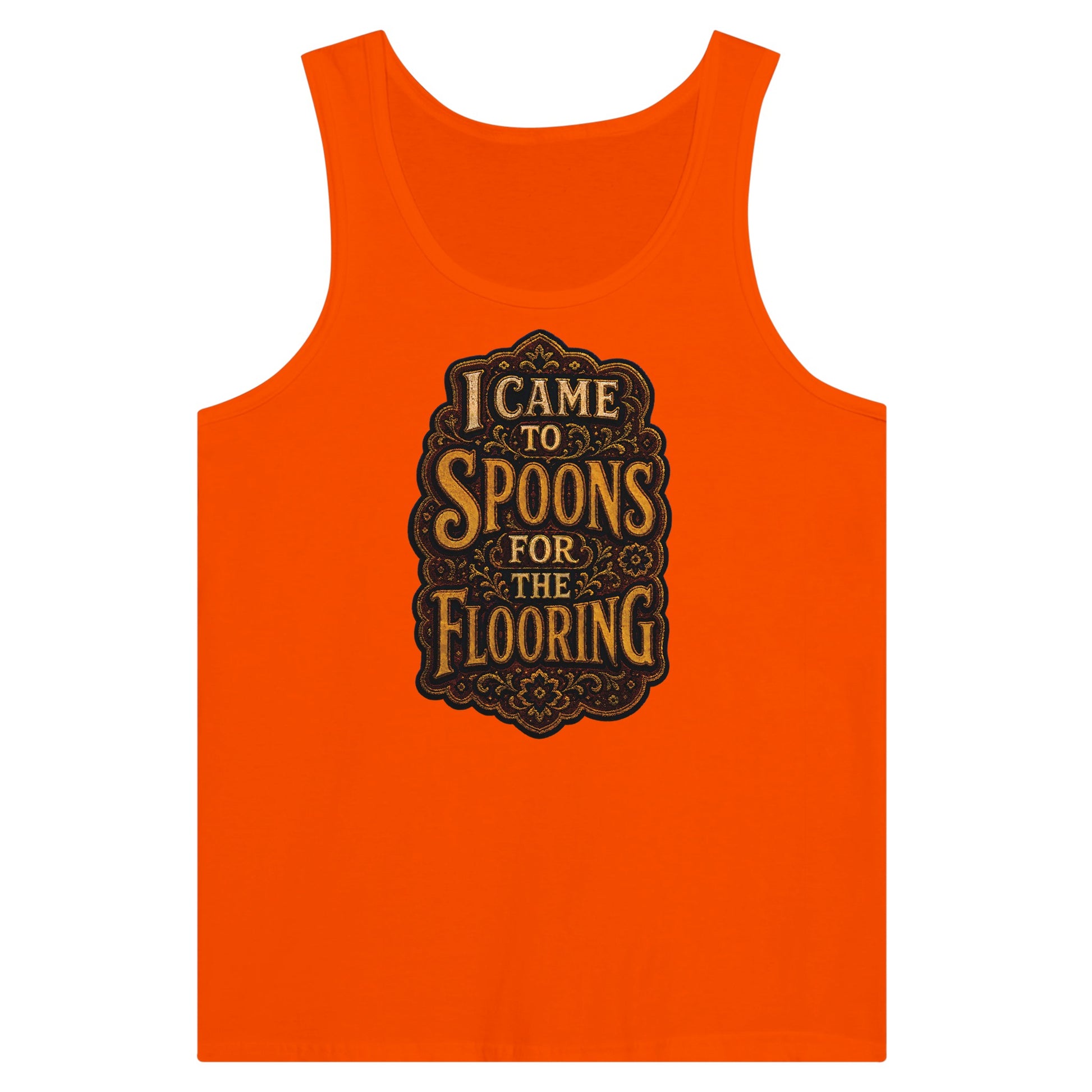 I Came to Spoons for the Flooring Premium Unisex Tank Top — product view 7