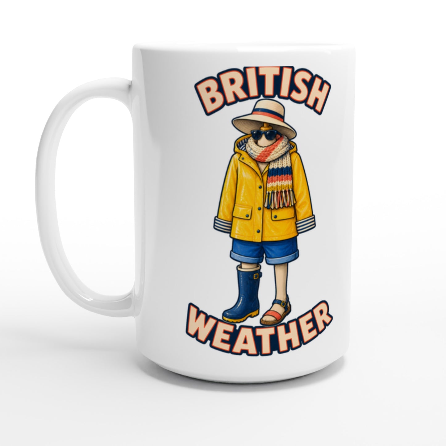 British Weather All-Weather Outfit Large Mug — product view 1