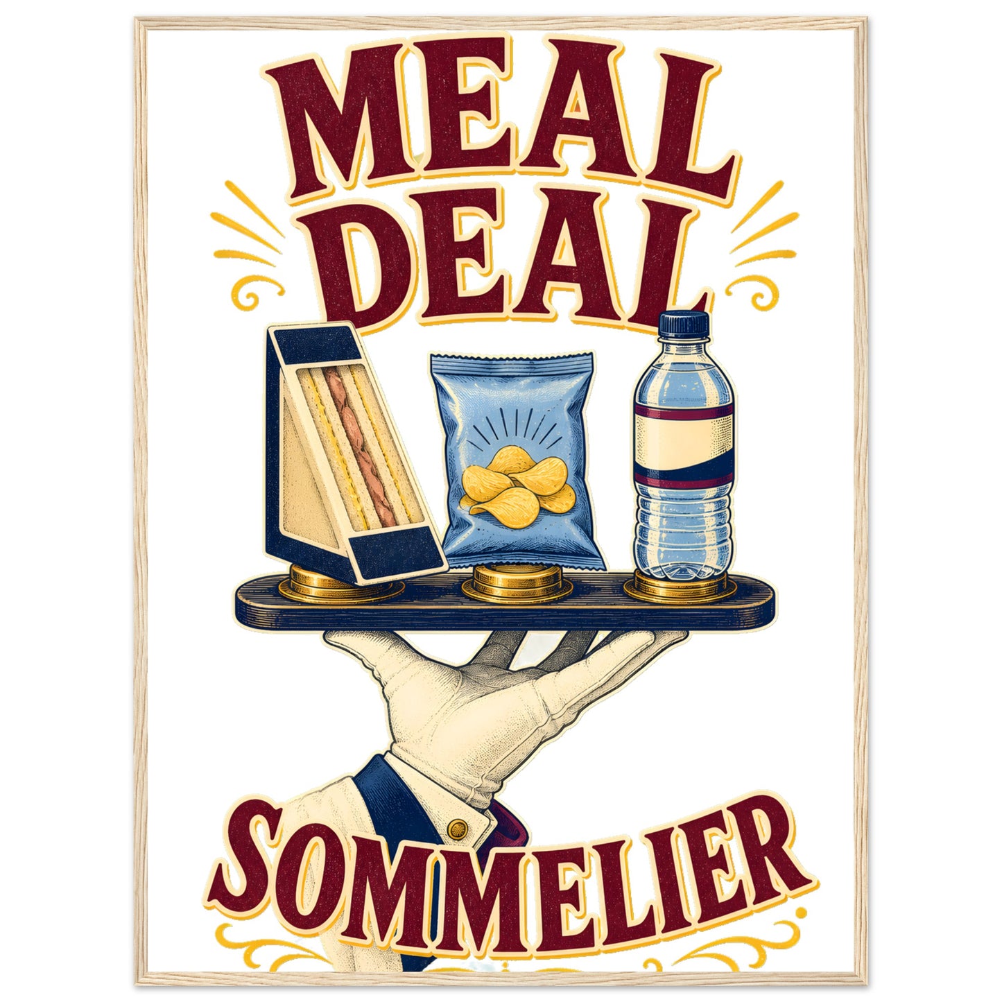 Meal Deal Sommelier British Lunch Design Framed Wall Art — product view 5
