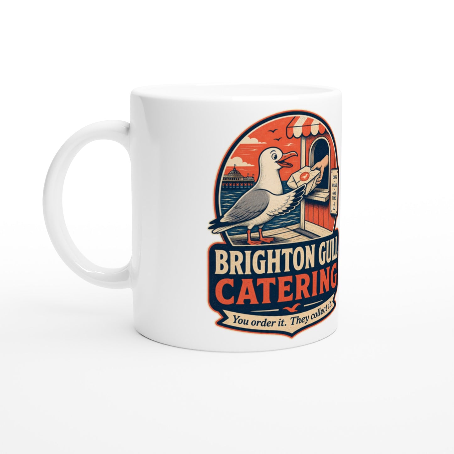 Brighton Gull Catering — Illustrated Mug — product view 2