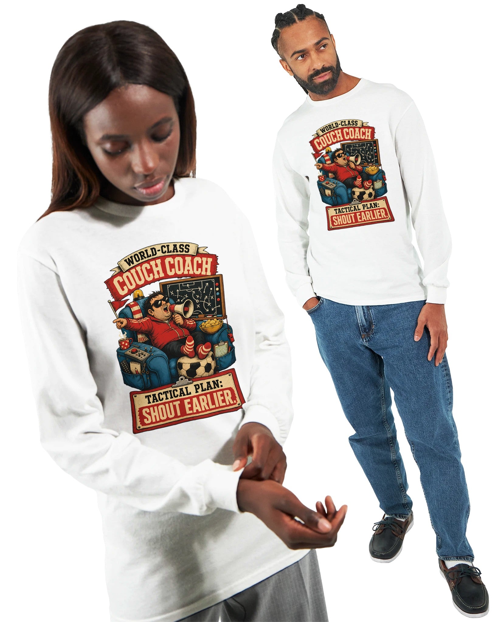 World-Class Couch Coach Long-Sleeve T-shirt — product view 15