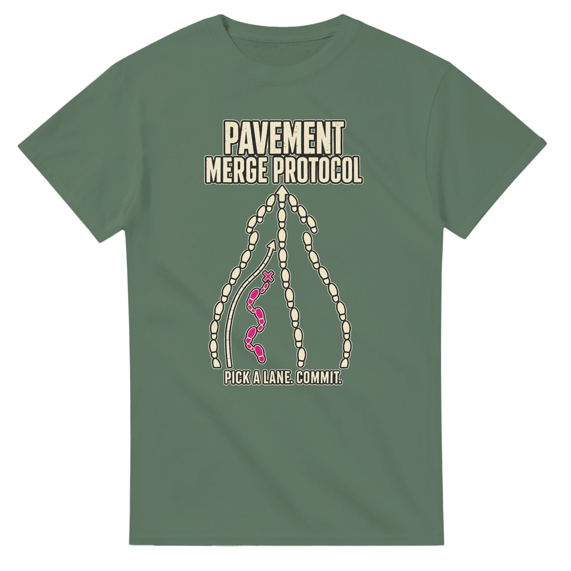 Pavement Merge Protocol — Pick a Lane T-shirt — product view 13