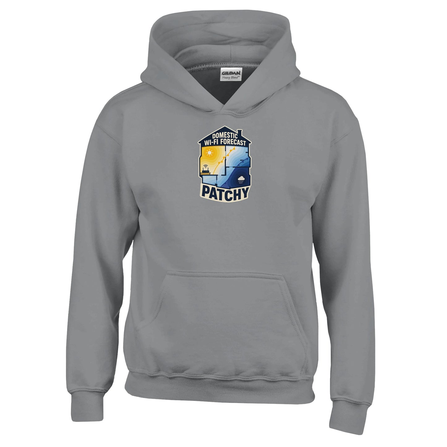 Domestic Wi-Fi Forecast Patchy Kids' Hoodie — product view 13